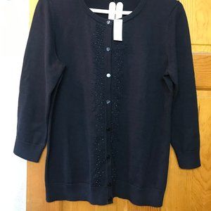 Talbots navy sweater